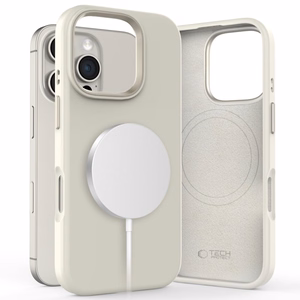 Tech-Protect Silicone PU MagSafe iPhone 16 Pro Suojakuori - beige