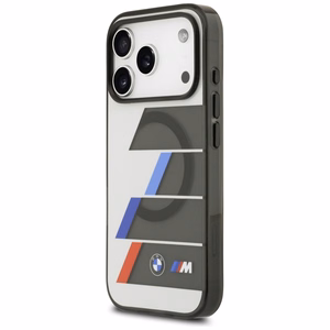 BMW M IML Metal Buttons Tricolor Lines MagSafe Suojakuori iPhone 17 Pro Max -puhelimelle - harmaa