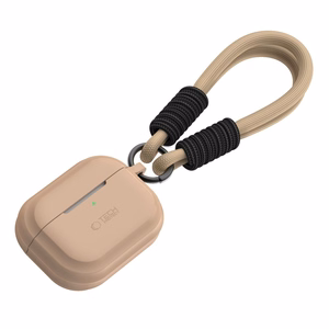 Tech-Protect Silikoninen Rope -suojakuori Apple AirPods Pro 1/2:lle - vaaleanruskea