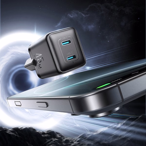 Joyroom JR-TCG17 -seinälaturi, 45 W, 2 × USB-C (EU-pistoke), musta