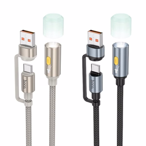 Hoco USB-A / USB-C - LED-valo -kaapeli 0,3 m UA38C kultainen