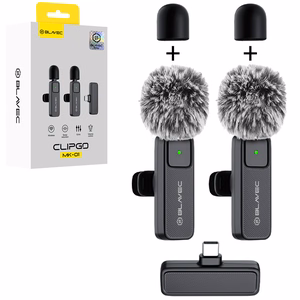 Blavec MK-01 ClipGo -nappimikrofonit, 2 kpl, USB-C (LMMK01-B) (väri: musta)