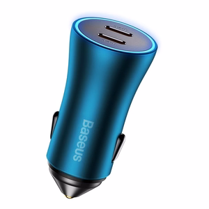 Auton laturi Baseus (CCJDZ-CC) (2xUSB-C 40W) sininen