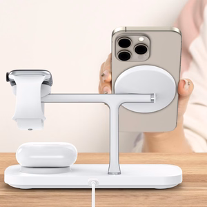 Tech-Protect QI15W-A45 3in1 Wireless Charger with MagSafe for Apple Devices - White