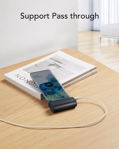 Ulkoinen akku Veger PlugOn (W0556/V0556) PD QC3.0 3A 20W 5000 mAh sisäänrakennetulla Type C -liittimellä musta