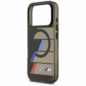 BMW M IML Metal Buttons Tricolor Lines MagSafe Suojakuori iPhone 17 Pro:lle - musta