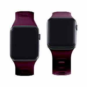3mk-silikoniranneke Apple Watchille, 38/40/41/42 mm, Mulberry, pieni koko