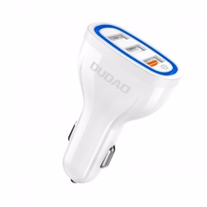 Car charger Dudao (R7S) (3xUSB) (2.4A;18W) white