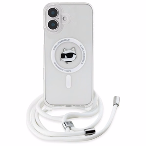 Karl Lagerfeld IML Choupette Head & Cord MagSafe suojakuori iPhone 16:lle - läpinäkyvä