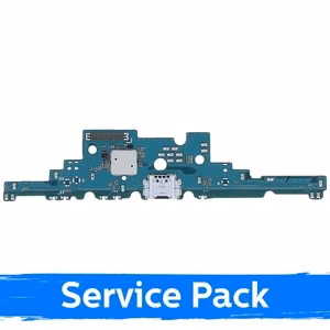 Latausliitin yhteensopiva Samsung X800 Tab S8+ flex-kaapelilla / hopea (Service Pack)
