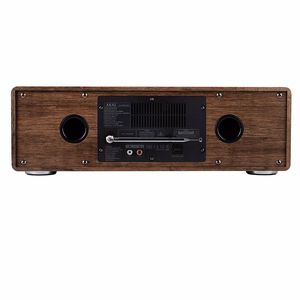 AKAI AM-100 RHAPSODY -stereojärjestelmä, 30W RMS, Bluetooth 5.0, DAB+/FM, CD/USB, AUX, ruskea/musta