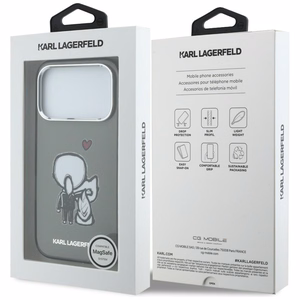 Karl Lagerfeld Karl & Choupette MagSafe -suojakuori iPhone 17 Pro Maxille - musta