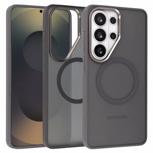 Liavec Soft Case Metal Frame Samsung Galaxy S26 Ultra:lle harmaa