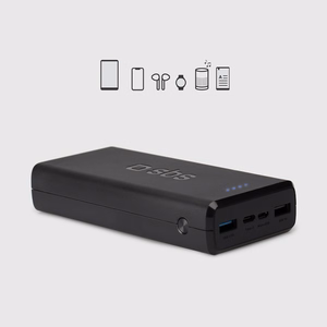 Powerbank Puro Fast 20000 mAh 2x USB-A + 1x USB-C - musta