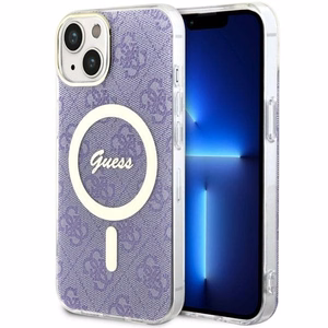 Guess GUHMP14SH4STU iPhone 14 6,1 violetti suojakuori Magsafe IML 4G