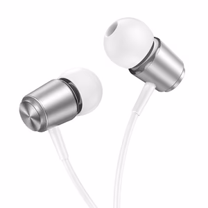Wired In-Ear Headphones Jack 3.5mm Hoco M108 Silver