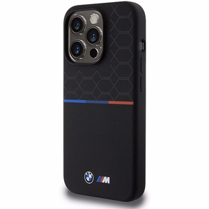 BMW M Silikoninen Pattern MagSafe Suojakuori iPhone 15 Pro:lle - musta
