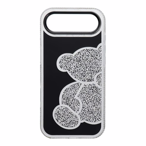 Suojakuori iPhone 17 AIR:lle Teddy Bear hopeinen