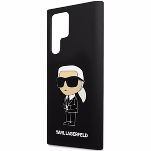 Karl Lagerfeld Suojakuori Samsung Galaxy S24 Ultralle KLHCS24LSNIKBCK musta HC SILICONE NFT IKONIK