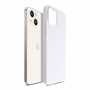 3mk Hardy Silicone MagCase Suojakuori iPhone 14 Plus:lle - valkoinen