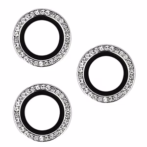 Tempered Glass Hard Diamond for camera lens for iPhone 13 Pro/13 Pro Max silver (lens 3 pieces)