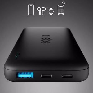 SBS Infinity Power Bank 10000mAh 10W LiFePo₄ USB-A USB-C - musta
