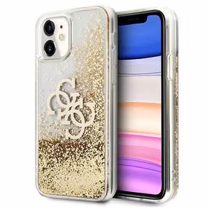 Guess 4G Big Liquid Glitter suojakuori iPhone 11 6.1" / Xr:lle - kultainen