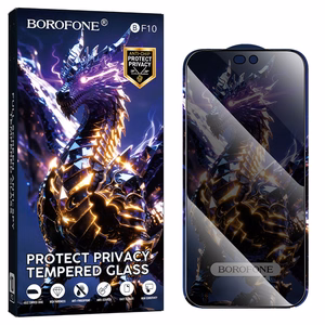 Borofone BF10 Armor koko näytön peittävä karkaistu lasi näytölle, yksityisyyssuoja, mallille iPhone 17e/16e/14/13/13 Pro, 10 kpl