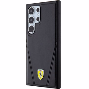 Ferrari Hot Stamp V Lines MagSafe suojakuori Samsung Galaxy S24 Ultra:lle - musta
