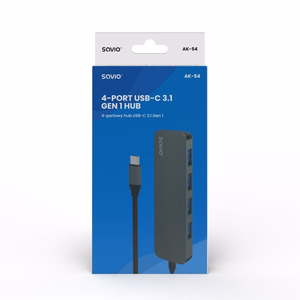 SAVIO USB-C keskitin - 4 x USB-A, AK-54