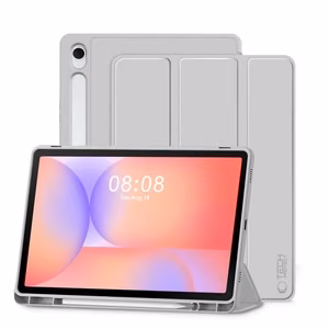 Tech-Protect SmartCase Pen Suojakuori Samsung Galaxy Tab S9 11.0 / S9 FE / S10 FE / S10 Lite 10.9 X710 / X716B / X510 / X516B / X520 / X526 / X400 / X406B -lle - harmaa