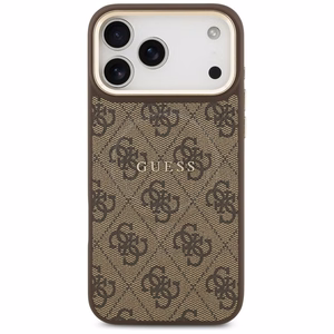 Guess 4G PU Classic Logo MagSafe -suojakuori iPhone 17 Pro Max - ruskea