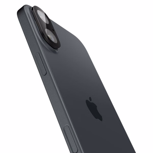 Spigen Optik GLAS.TR Kameransuoja 2-PACK iPhone 16 / 16 Plus:lle - musta