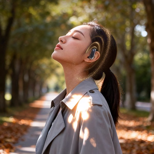 Dudao U17Z Bluetooth 5.3 OWS kuulokkeet korvakoukuilla - musta