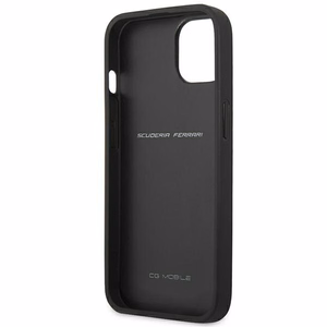 Ferrari FESAXHCP13SBK iPhone 13 mini 5.4" musta/musta kovakotelo On Track Carbon Stripe -raidoitusratkaisu