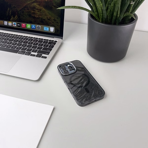 Glitter Case with MagSafe for Samsung Galaxy S25 Edge - Black