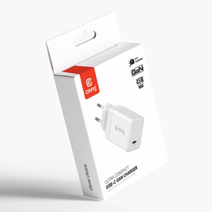 Crong Ultra Compact GaN USB-C-seinälaturi, 45 W PD 3.0, PPS, valkoinen