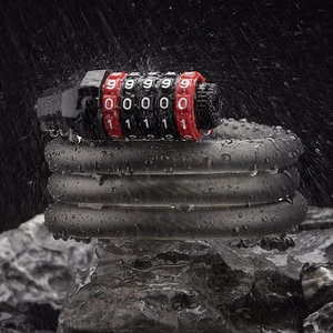 Rockbros RKS507-1BK polkupyörän lukko koodilla 1.8 m - musta
