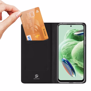 Dux Ducis Skin Pro kotelo Xiaomi Redmi Note 12 Pro+ läppä korttilokerikko jalusta musta