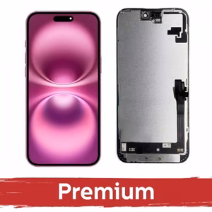LCD Display Compatible iPhone 16 Plus Black (SOFT OLED / Stable / Premium) /*Removable IC*/