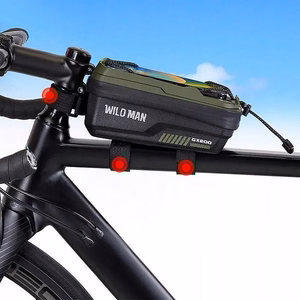 WILDMAN matkalaukku polkupyörän runkoon vetoketjulla 1L (4"-7") GX200 vihreä
