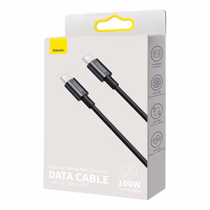 Baseus Superior USB-kaapeli USB 2.0 1 m USB-C musta