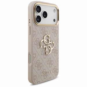 Guess 4G Big 4G Classic Logo Big Strap Metal Buttons suojakuori iPhone 17 Pro Max - pinkki