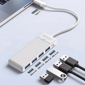 Orico PAPW4A-C3 USB Hub 4-port 4x USB-A 3.0 0.5 m - white