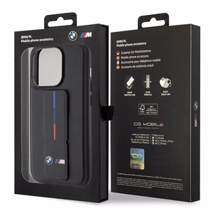 BMW Grip Hot Stamp Suojakuori iPhone 15 Pro:lle - musta
