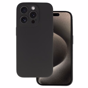 Back Case Matt Suojakuori iPhone 15 Pro:lle - musta