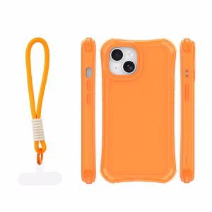 Safepop suojakuori hihnalla iPhone 15 6,1" oranssi
