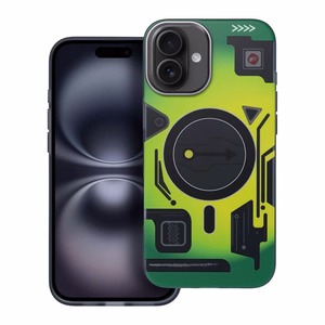 Suojakuori iPhone 16 PLUS:lle Forcell F-Protect Levels Dual Layer 4D MagSafe-yhteensopiva Military Drop-Test cyber green