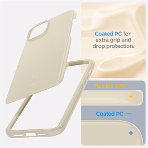Spigen Thin Fit iPhone 15 Plus Suojakuori - Beige