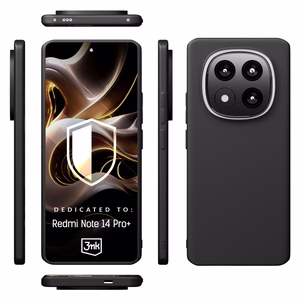 3mk Matt Case Xiaomi Redmi Note 14 Pro+:lle - musta